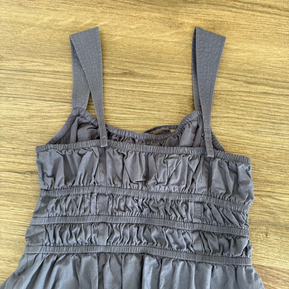 Aritzia Sunday Best Martine Poplin Blue/Gray Mini Dress - Picture 6 of 6